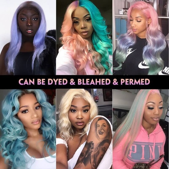 ♥️ 24” 613 BLONDE 100% HUMAN BODY WAVY LACE-FRONT main image 5